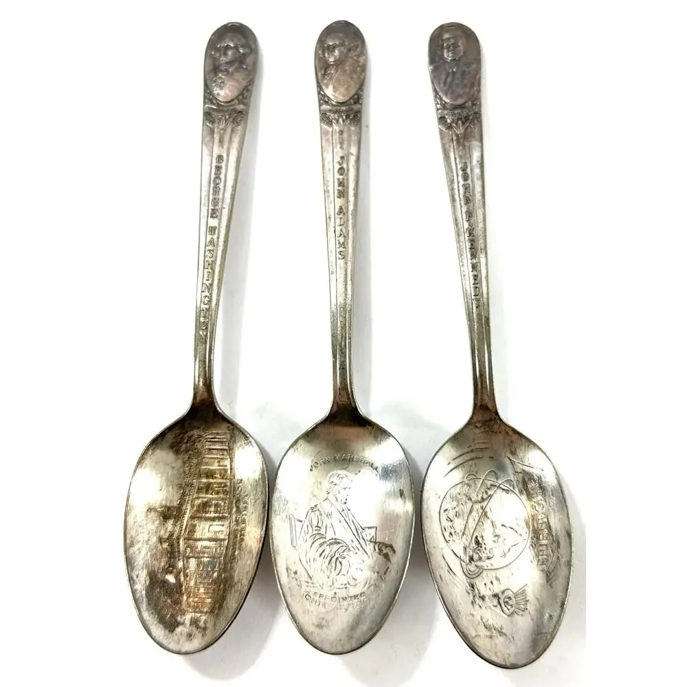 1939 New York World’s Fair Presidential Souvenir Spoon Lot Wm Rogers Silverplate